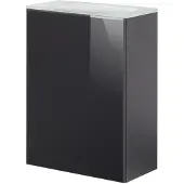 Fackelmann KARA Gäste WC Set 3-teilig 45 cm, Anthrazit, links, Glas Weiß