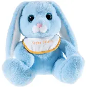 Heunec Kuscheltier "Hase Milchschnute, blau", blau (hellblau), Plüschfiguren, KinderH:25cm, Kuscheltier, mit Lätzchen, H:25cm