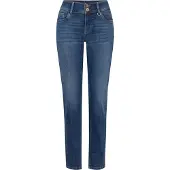 Pulz Jeans Regular-fit-Jeans "Damen Jeans PZSUZY", Damen, Gr. 30, Länge 32, blau (medium blau denim), Obermaterial: 91% Baumwolle CO. 7% Elastomultiester ELE. 2% Elasthan EL., Jeans Regular-fit-Jeans