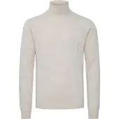 Casual Friday Strickfleece-Pullover "Strickpullover CFKonrad", Herren, Gr. XXL, beige (light sand), Obermaterial: 50% Wolle WO. 50% Polyacryl PAN., Pullover Strickfleece-Pullover