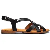 Pikolinos für Damen. W0X-0556ST Schwarze Algar Ledersandalen (41), 1 bis 3 cm, Schnalle, Lässig