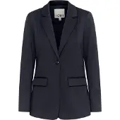 Ichi Blusenblazer "Damen Blazer IHKATE", Damen, Gr. XL, schwarz (total eclipse), Obermaterial: 74% Polyester PES. 22% Viskose CV. 4% Elasthan EL., Blazer Blusenblazer