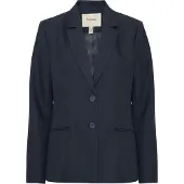 Fransa Blusenblazer "Damen Blazer FRABIGAIL", Damen, Gr. 36, blau (schwarz peacoat), Obermaterial: 60% Polyester PES. 35% Viskose CV. 5% Elasthan EL., Blazer Blusenblazer