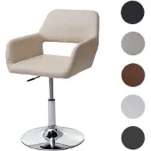 Mendler Einzelstück | Esszimmerstuhl HWC-A50 III, Stuhl Küchenstuhl, Retro 50er Jahre, Kunstleder ~ creme, C