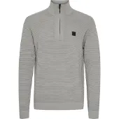 !Solid Troyer SOLID "Troyer SDValencia", Herren, Gr. S, grau (light grau melange), Obermaterial: 100% Baumwolle CO., Pullover Troyer