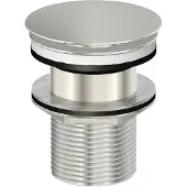 Steinberg Serie 100 Schaftventil G 1 1/4 ohne Überlauf, 1001693BN, Farbe: Brushed Nickel