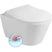 Hak AVVA SHORT Hänge-WC, spülrandlos, 35,5x49cm, weiss