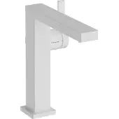 Hansgrohe Tecturis E Fine Einhebel-Waschtischmischer 150, Ausladung 157mm, Push-Open Ablaufgarnitur, CoolStart, EcoSmart+, 73040700, Farbe: Weiß Matt