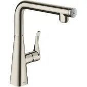 Hansgrohe Metris Select Einhebel-Küchenmischer 260, 1-jet, 14847800, Farbe: Edelstahl-finish