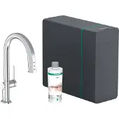 Hansgrohe Aqittura M91 - Spültischarmatur mit ausziehbarem Auslauf, SodaSystem, sBox, verchromt 76836000