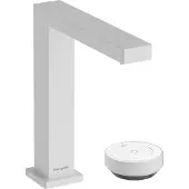 Hansgrohe Tecturis E 2-Loch Waschtischmischer 150 CoolStart EcoSmart+ mit Ablaufgarnitur, Mattweiß