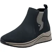 Rieker Damen Stiefelette in Weite H – Elegant, Bequem, Stretch, Rutschfest N9561, Größe:40 EU, Farbe:Blau