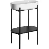 Sapho PUNO Konsole mit Waschbecken 550x860x360mm, Schwarz matt