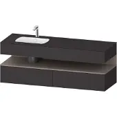Duravit Einbauwaschtisch-Möbel-Set Qatego 160x50x60cm, Kon-WTU, B, B l, ba m/Gr m
