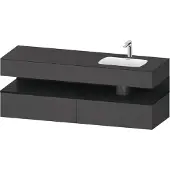 Duravit Einbauwaschtisch-Möbel-Set Qatego 160x50x60cm, Kon-WTU, B, B r, E sw/gra m