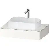 Duravit Konsole Qatego 80x55x17cm, weiß supermatt, 1 Ausschnitt