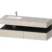 Duravit Einbauwaschtisch-Möbel-Set Qatego 160x50x60cm, Kon-WTU, B, B l, E sw/tau m