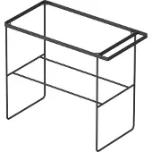 Duravit Metallkonsole DuraSquare 86,5x45cm, bodenstehend, schwarz matt