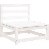 vidaXL Gartensofa ohne Armlehnen Weiß 70x70x67 cm Massivholz Kiefer