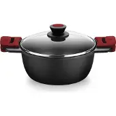 BRA Premiere A410332, Rund, Schwarz, Rot, Aluminium, Teflon, Schwarz, Rot, Silikon