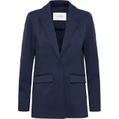 B.young Blusenblazer "Damen Blazer BYRIZETTA", Damen, Gr. 36, blau (copenhagen night), Blazer Blusenblazer