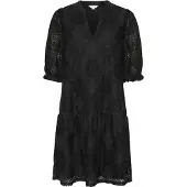 Culture Midikleid "Kleid CUhenriette", Damen, Gr. XXL, N-Gr, schwarz, Obermaterial: 70% Polyamid PA. 30% Baumwolle CO., Kleider Midikleid