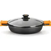 BRA Efficient A270536, Auflaufform, Rund, Aluminium, Keramik, Gas, Halogen, Induktion, Schwarz, Teflon Platinum Plus