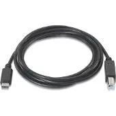 Aisens A107-0054, 2 m, USB C, USB B, USB 2.0, Schwarz
