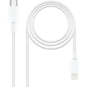TooQ 10.10.0602, 2 m, Lightning, USB C, Männlich, Männlich, Weiß