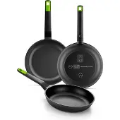 BRA A841202, Rund, Allzweckpfanne, Schwarz, Grün, Teflon Classic, Gastro, Aluminium-Guss