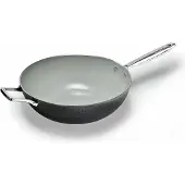 Moneta Armonia, Rund, Wok-/Bratpfanne, Schwarz, Grau, Finegres, Armonia, Aluminium