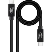 Nanocable 10.01.5002 1.8 M Usb-c-kabel Durchsichtig Durchsichtig One Size