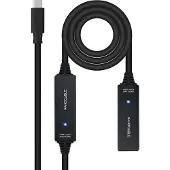 Nanocable 10.01.1312, 10 m, USB C, USB C, USB 3.2 Gen 1 (3.1 Gen 1), 5 Gbit/s, Schwarz
