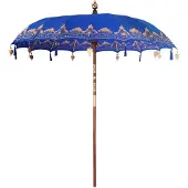 vidaXL Balinesischer Sonnenschirm Blau 215 x 215 x 260 cm