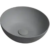 Sapho FORMIGO Betonwaschbecken zum Aufsetzen, Durchmesser 39cm, Grau matt