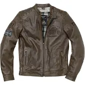Black-Cafe London Bangkok Motorrad Lederjacke, braun, 54