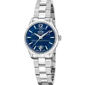 Jaguar Quarzuhr "Essentia", silber (silberfarben, blau, blau), Armbanduhren, Damen, silberfarben, Quarzuhr, Armbanduhr, Damenuhr, Swiss Made, Edelstahlarmband,Saphirglas,Datum