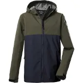 Killtec KOS 219 BYS Softshelljacke für Kids im Colourblock Design 00756 dunkeloliv 128