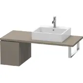 Duravit L-Cube Unterschrank für Konsole, 1 Auszug, 320x400x547mm, LC583009090, Farbe: Flannel Grey Seidenmatt Lack