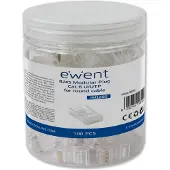 Ewent IM1205, RJ-45, Transparent, Männlich, Gerade, Polycarbonat (PC), Cat6