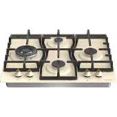 Gorenje GW6D42CLI, Beige, Integriert, 60 cm, Gaskochfeld, Gusseisen, 4 Zone(n)