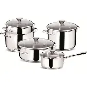 Lagostina 7116001319, Gemischtes Set, Edelstahl, Transparent, Edelstahl, Edelstahl, Edelstahl, Glas