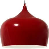 Bamyum Hängelampe | Kreis | Deckenlampe Metall Rot Pendelleuchte