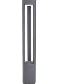 LUCANDE Pirron LED-Wegeleuchte, anthrazit, 80 cm, IP54 - , Pirron, Schwarz, für Terrasse, Metall, Modern