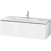 Duravit L-Cube Waschtischunterbau wandhängend, 1 Auszug, 1220x400x481mm, LC614306969, Farbe: Nussbaum gebürstet Echtholzfurnier