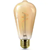 Philips Filament-Lampe Bernstein 25W ST64 E27, 3,1 W, 25 W, E27, 270 lm, 15000 h, Flame