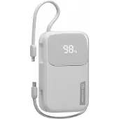 Alogic Tandem Powerbank – Integrierte USB-C- und Lightning-Kabel – Möglichkeit, zwei Geräte gleichzeitig aufzuladen – Anzeige des Ladestatus und der Akkukapazität