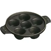 Staub Specialities Schneckenteller, 14 cm | Schwarz | rund | Gusseisen