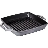 Staub Grillpfanne 23 cm quadratisch, grau