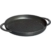 Staub Runde Gusseisen-Grillpfanne – mit zwei Griffen – 26 cm